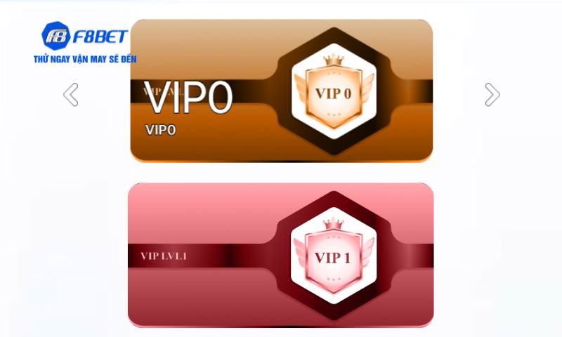 Thông tin về các bậc VIP và đặc quyền tại F8BET
